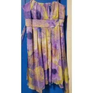 Johnathan Martin purple summer floral dress Large